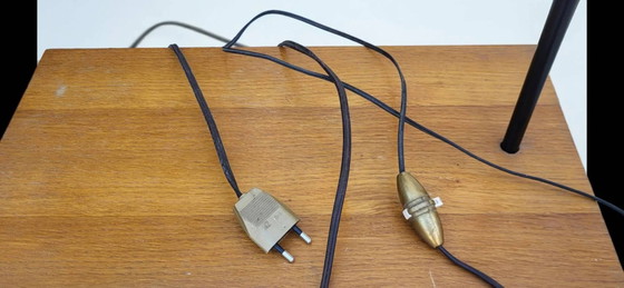 Lampada da lettura con tavolo 1950 – Lampade da terra, Wood, polished steel, Vintage (photo 8 of 9)