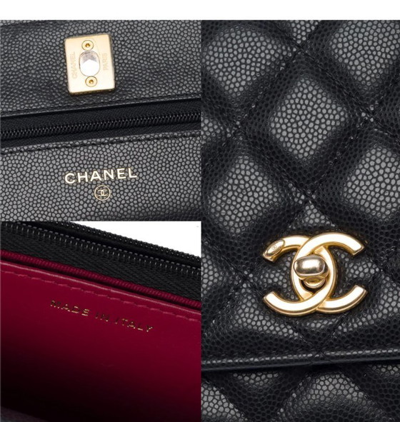 Image 1 of Sac CHANEL Wallet on Chain en Cuir Noir - 103397