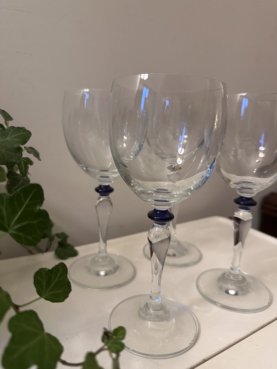 Image 1 of Set di 4 bicchieri da vino in cristallo