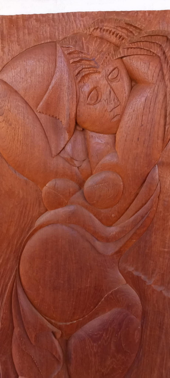 Einzigartige Teakholzschnitzerei des Künstlers John Beemsterboer – Kunst, Wood (photo 4 of 7)