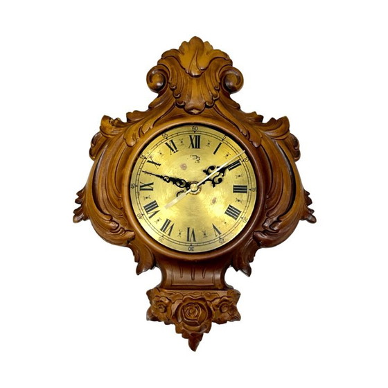 UPG Halle hanging wall clock – eclectic style, 1970s, in working order – Metal, Plastic (photo 4 of 9)