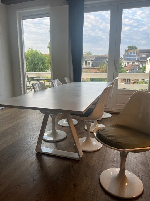 Bermuda Tisch von Asplund Designer Thomas Eriksson 90x 270 cm 8 Tulip Chairs