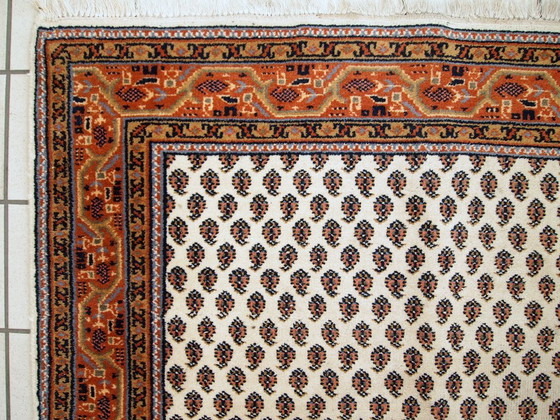 Image 1 of Tappeto indiano vintage fatto a mano in stile Seraband, 122 cm x 175 cm, anni '80 - 1C519