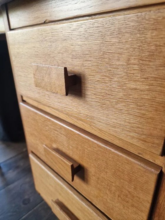 Vintage oak Desk - Eeka Meubelen - 50s/60s – Mid-Century Modern – Wood, Mid Century Modern (photo 15 of 23)