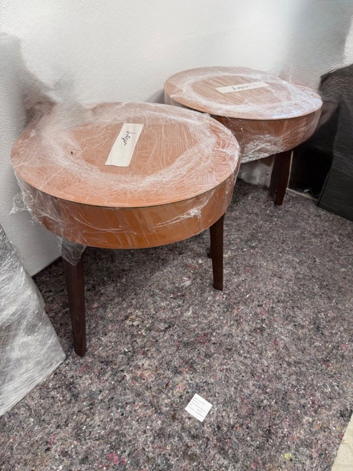 Poltrona Frau “Fiorile” nachtkastjes – Leren zadel Extra Cammello, ontwerp Roberto Lazzeroni – Particolare (photo 2 of 5)