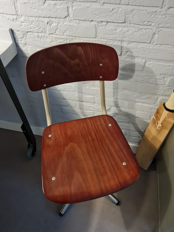 Image 1 of 4x Büro-/Esszimmerstuhl im Mid-Century-Stil | höhenverstellbar