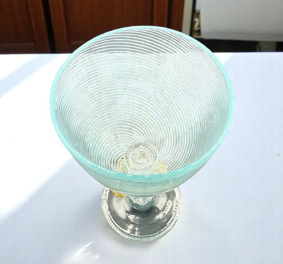 Image 1 of Murano – Calice Veneziano in Vetro Artistico con Filigrana a Spirale