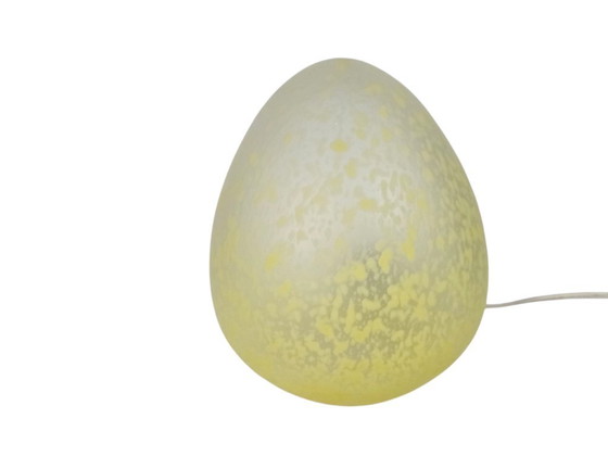 Image 1 of W.L.P. verlichting - Duitsland - Egg lamp - gemarmerd glas - 80's
