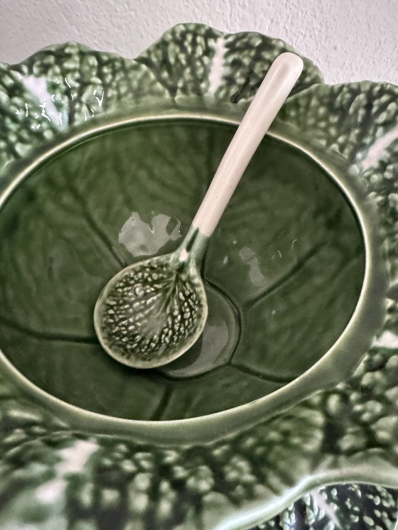 Image 1 of Caldas vintage ceramic green cabbage soup tureen