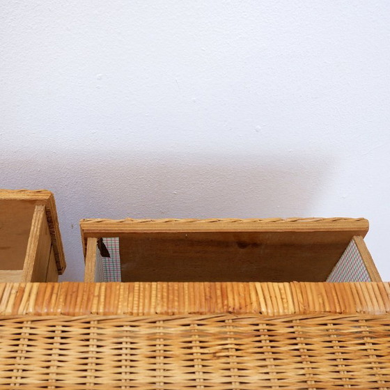 Image 1 of Vintage rieten ladekast - jaren 1960