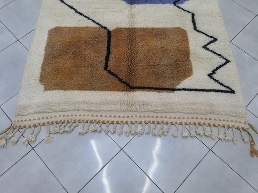 Handmade Beni Ouraine Berber rug with colorful patterns, 150/250 cm