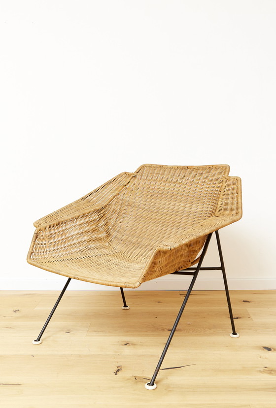 Image 1 of Rotan loungestoel Mid-Century