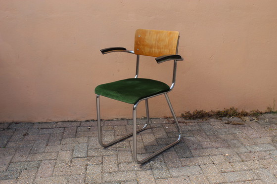 Image 1 of 2 Vintage buizenframe leraren/bureaustoelen Gispen stijl.