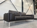 Leolux Bellice Bank met poef Bruin leer