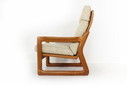 Comfort Denmark Mid-Century Deense teakhouten loungestoel met scheerwol