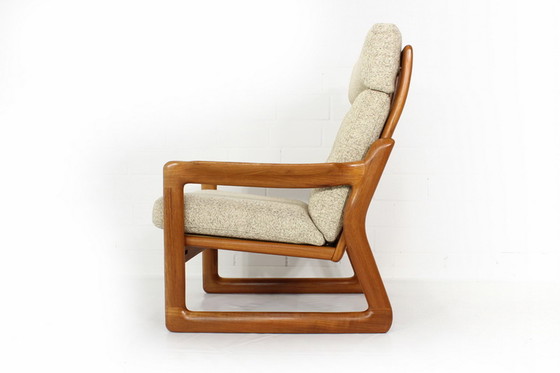 Image 1 of Comfort Denmark Mid-Century Deense teakhouten loungestoel met scheerwol