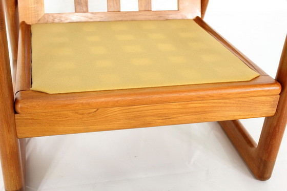 Image 1 of Comfort Denmark Mid-Century Deense teakhouten loungestoel met scheerwol