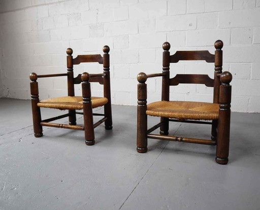 2x Charles Dudouyt fauteuils