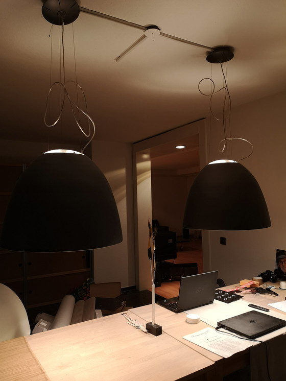 Image 1 of 3x Artemide Nur hanglamp, antraciet