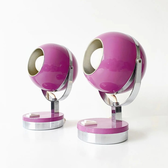 Image 1 of 2x Vintage eyeball lampjes