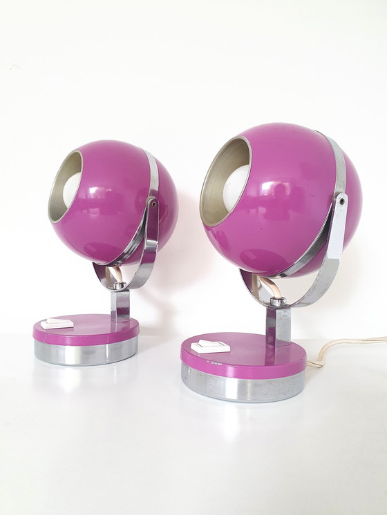 Image 1 of 2x Vintage eyeball lampjes