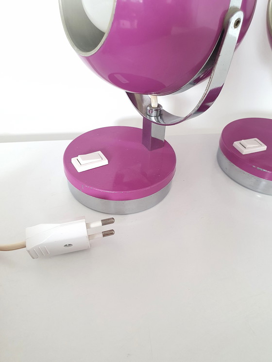 Image 1 of 2x Vintage eyeball lampjes