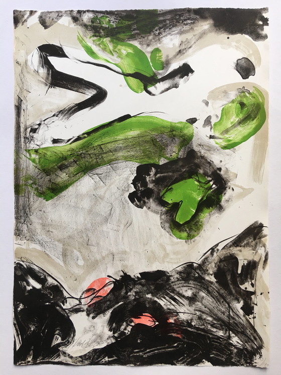 Image 1 of Ger Lataster Abstracte litho - 1988