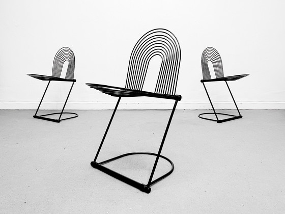 Image 1 of 3 Jutta, Herbert Ohl Schwing stoel Zwart stoel Rosenthal Studio Line Set stoelen