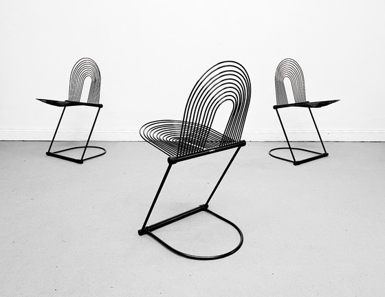 Image 1 of 3 Jutta, Herbert Ohl Schwing stoel Zwart stoel Rosenthal Studio Line Set stoelen