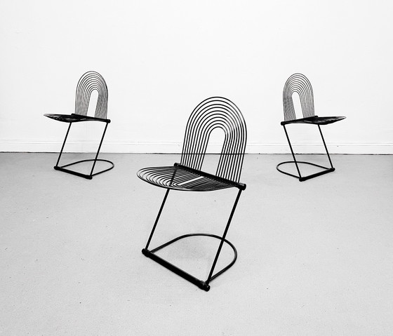 Image 1 of 3 Jutta, Herbert Ohl Schwing stoel Zwart stoel Rosenthal Studio Line Set stoelen