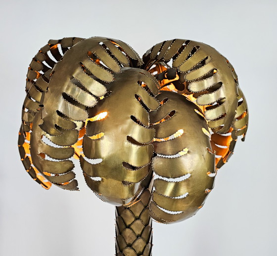 Image 1 of Eichholtz Floor Lamp - Palm Tree ( Maison Jansen Stijl ) - messing - Hollywood Regency - 3e kwart 20e eeuw