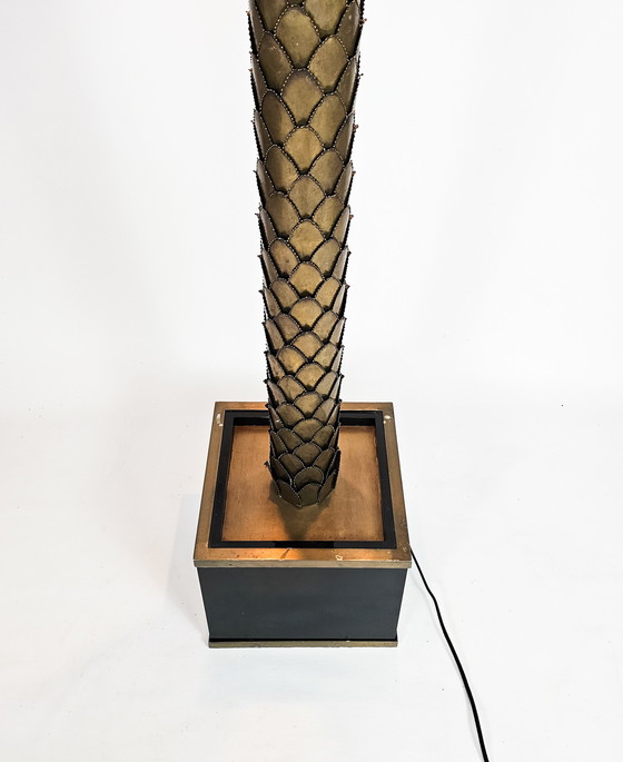 Image 1 of Eichholtz Floor Lamp - Palm Tree ( Maison Jansen Stijl ) - messing - Hollywood Regency - 3e kwart 20e eeuw