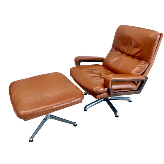 Image 1 of Strässle "King" fauteuil & voetenbank