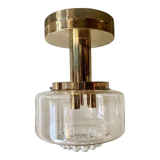 Image 1 of Doria plafondlamp van Messing en Glas