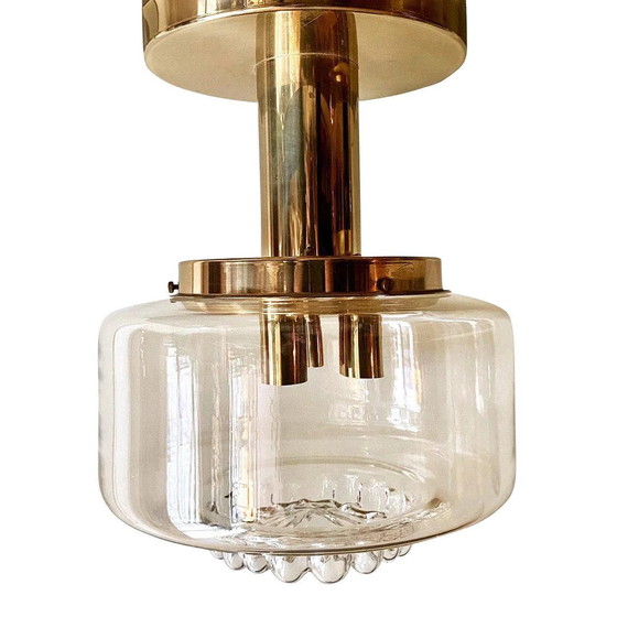 Image 1 of Doria plafondlamp van Messing en Glas