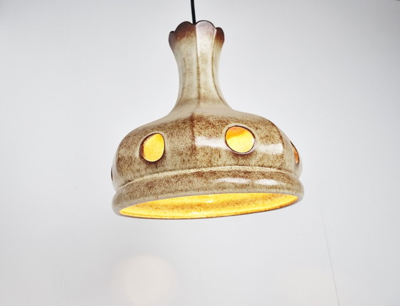 Image 1 of Halverwege de eeuw keramische hanglamp