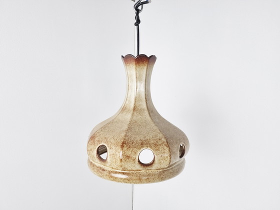 Image 1 of Halverwege de eeuw keramische hanglamp