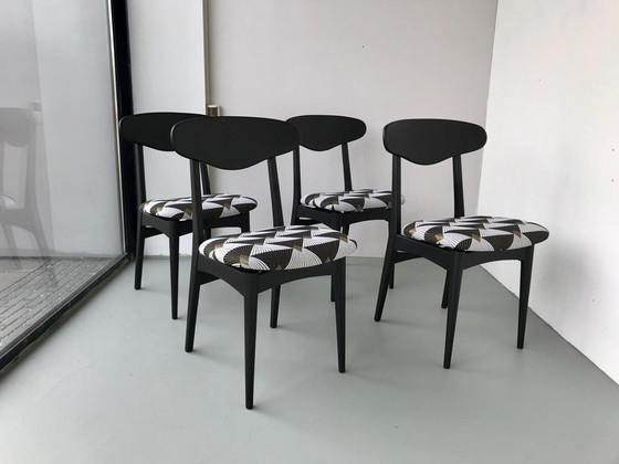 Image 1 of 4x Vintage eettafelstoel Art Deco