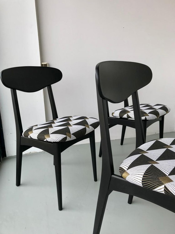 Image 1 of 4x Vintage eettafelstoel Art Deco