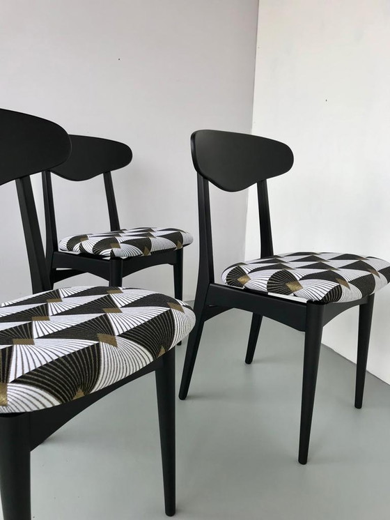 Image 1 of 4x Vintage eettafelstoel Art Deco