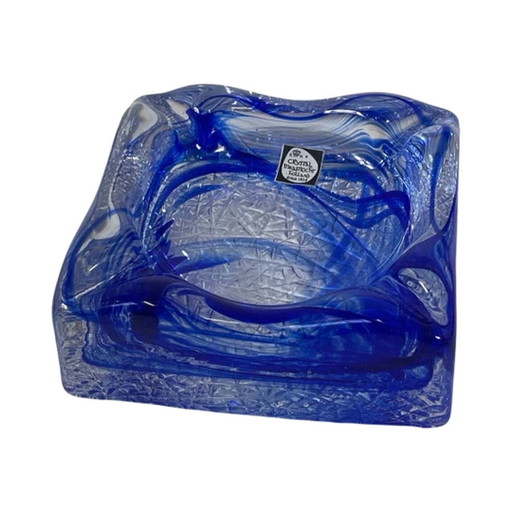 Kristalunie Maastricht - Asbak - Inclusief origineel label en doos - Ongebruikt vintage - Nederlands glas