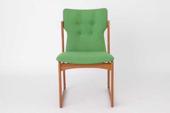 Image 1 of 6 x Vamdrup Deense teakhouten eetkamerstoelen