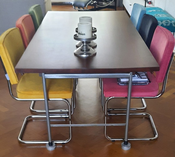 Image 1 of Vintage industriële eettafel