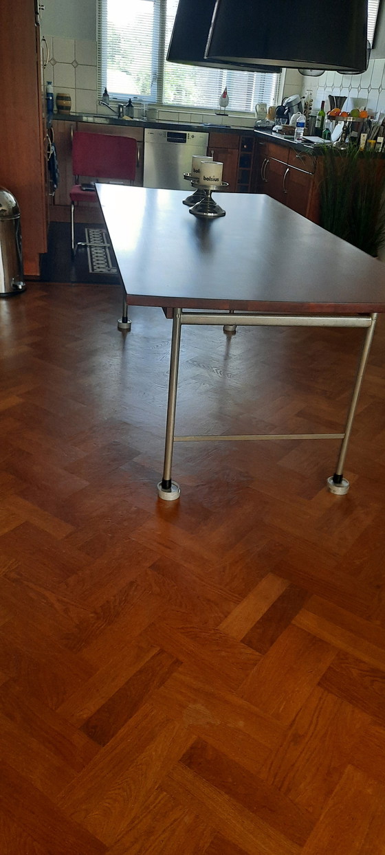 Image 1 of Vintage industriële eettafel