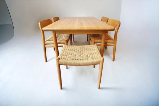 JL Møller Møbelfabrik diningset Niels Otto Møller, Denmark 1950