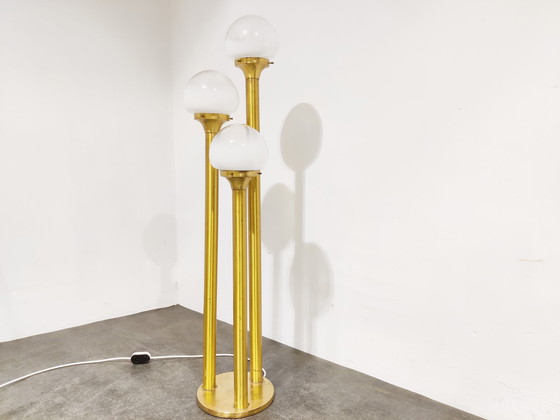 Image 1 of Vintage messing Italiaanse vloerlamp, jaren 70