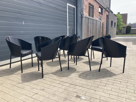 Image 1 of 10x Philipphe Starck Black Costes Dining Chairs