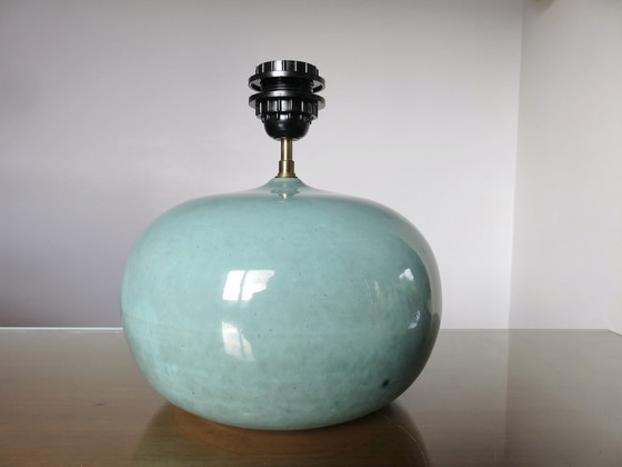 Image 1 of Lichtblauwe keramische lamp, Frankrijk, 1970-1980
