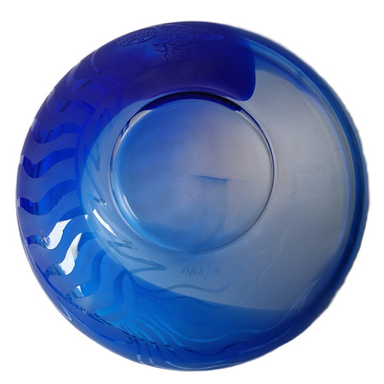 Image 1 of  Kosta Boda - "Dancing Blue" Bowl By Ulrica Hydman-Vallien - Gesigneerd