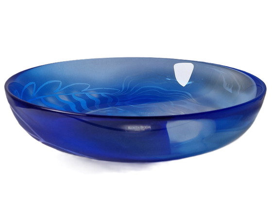 Image 1 of  Kosta Boda - "Dancing Blue" Bowl By Ulrica Hydman-Vallien - Gesigneerd